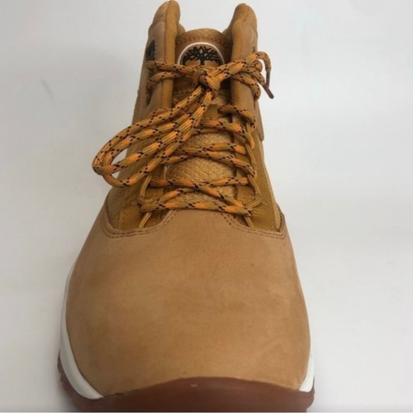 Timberland Mens Solar Wave Mid Hiking Trail Boots Brown Leather Lace Up 11 M New - Picture 3 of 8